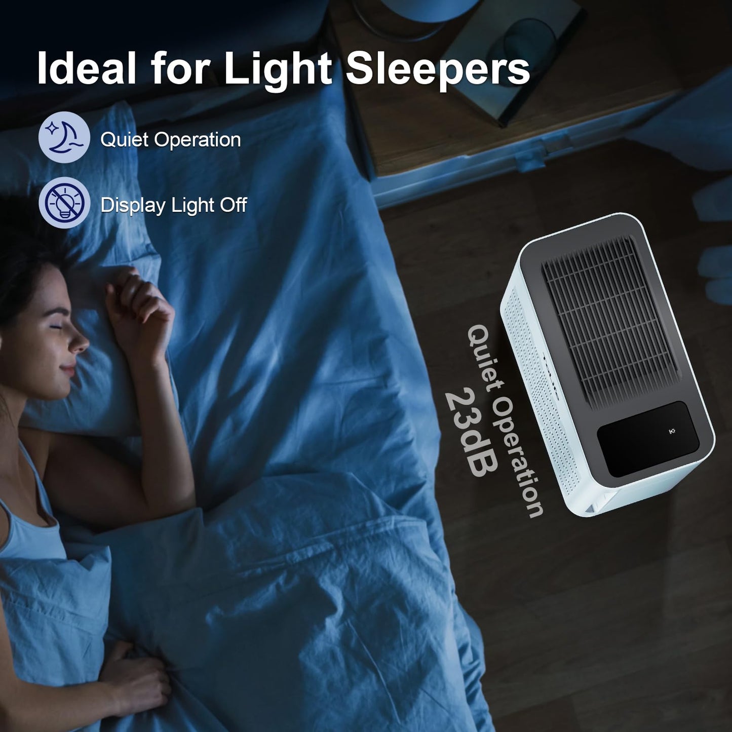ToLife Air Purifiers for Home Large Room Up to 1095 Ft² with PM 2.5 Display Air Quality Sensor, Auto Mode, Timer, HEPA Air Purifier for Bedroom Filters Smoke, Pollen, Pet Dander, Allergies, White