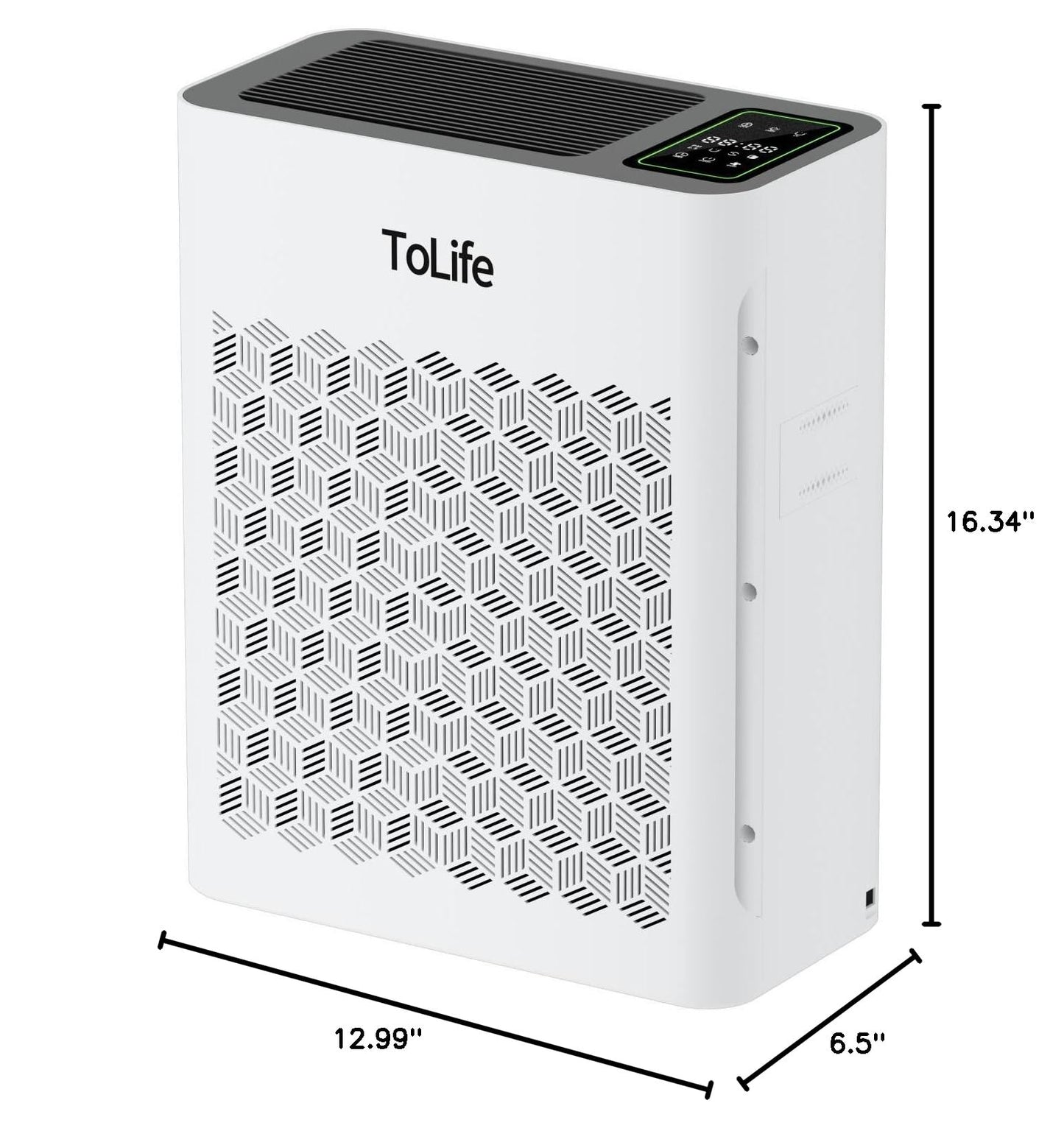 ToLife Air Purifiers for Home Large Room Up to 1095 Ft² with PM 2.5 Display Air Quality Sensor, Auto Mode, Timer, HEPA Air Purifier for Bedroom Filters Smoke, Pollen, Pet Dander, Allergies, White